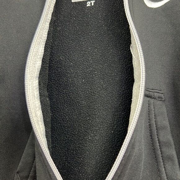 Nike Therma-fit black hooded full zip sweatshirt fleece lined EUC 2T - Picture 6 of 10